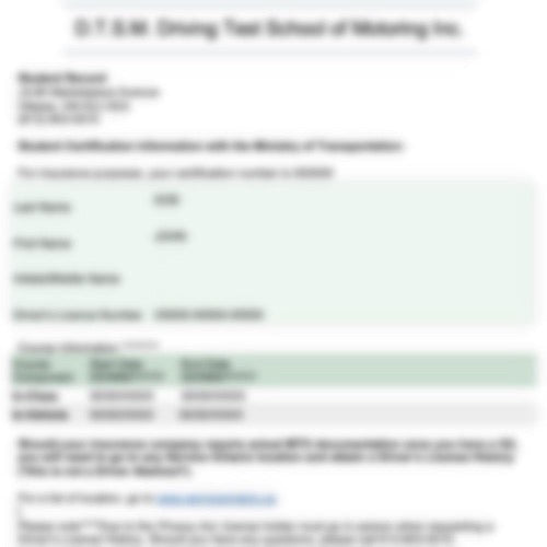 Replacement Copy of Program Completion